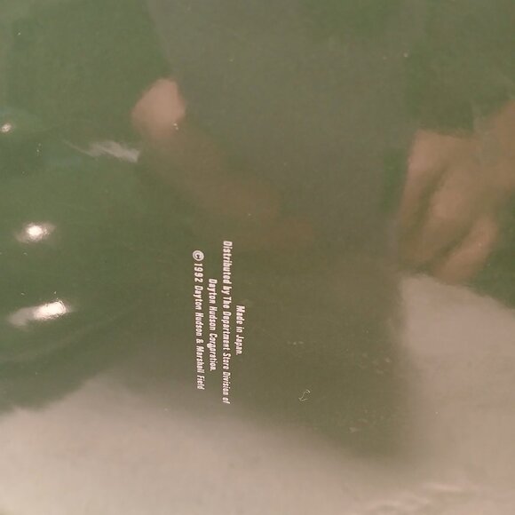 Dayton Hudson Green Christmas Cookie Jar Quilt Blocks Vintage Ceramic 9 3/4" - Picture 12 of 12